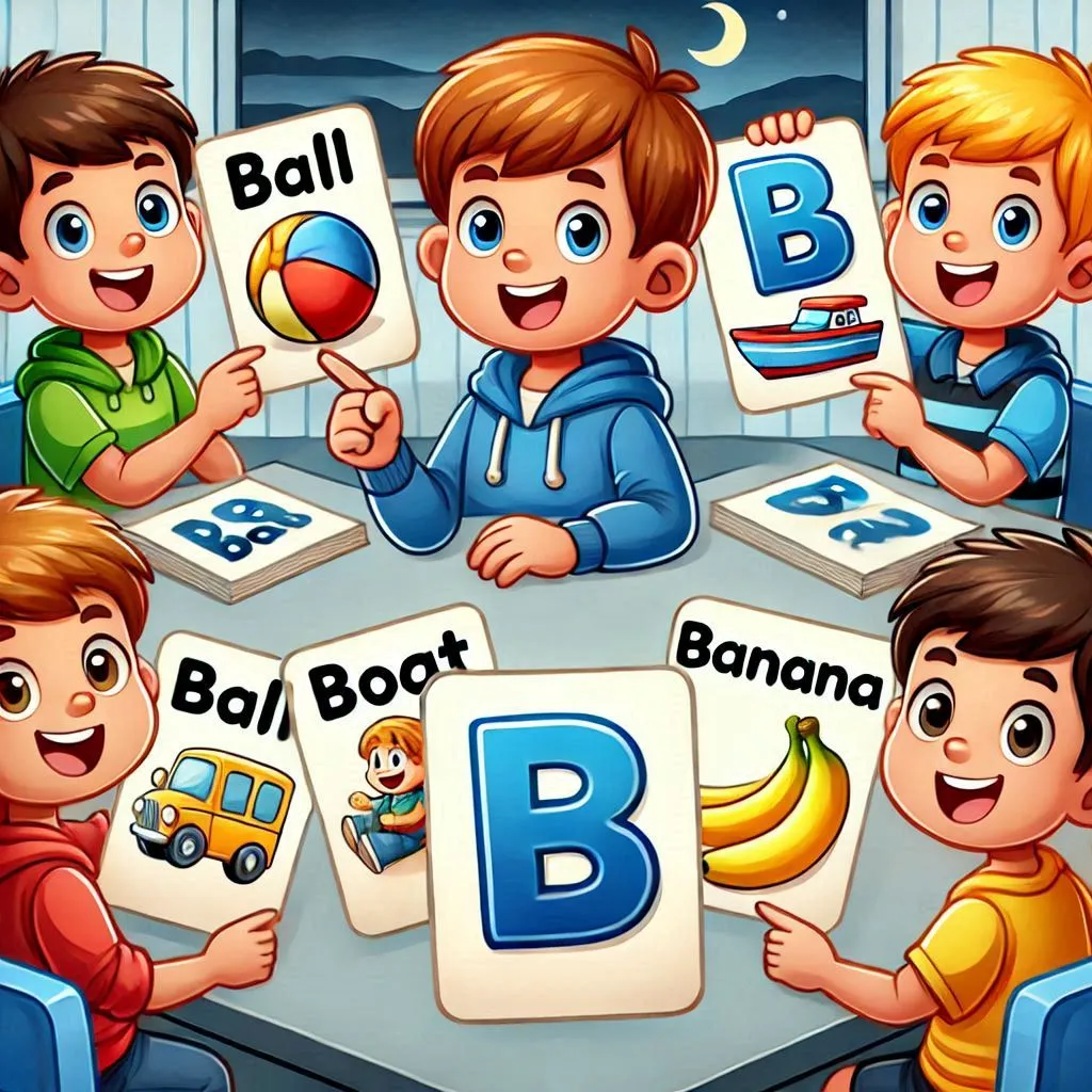 Letter B Learning with Flashcards